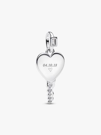Colgante llave de Corazón Grabable