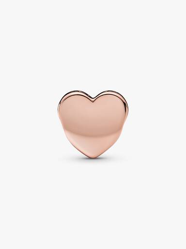 Charm Corazón para Grabar Rosa