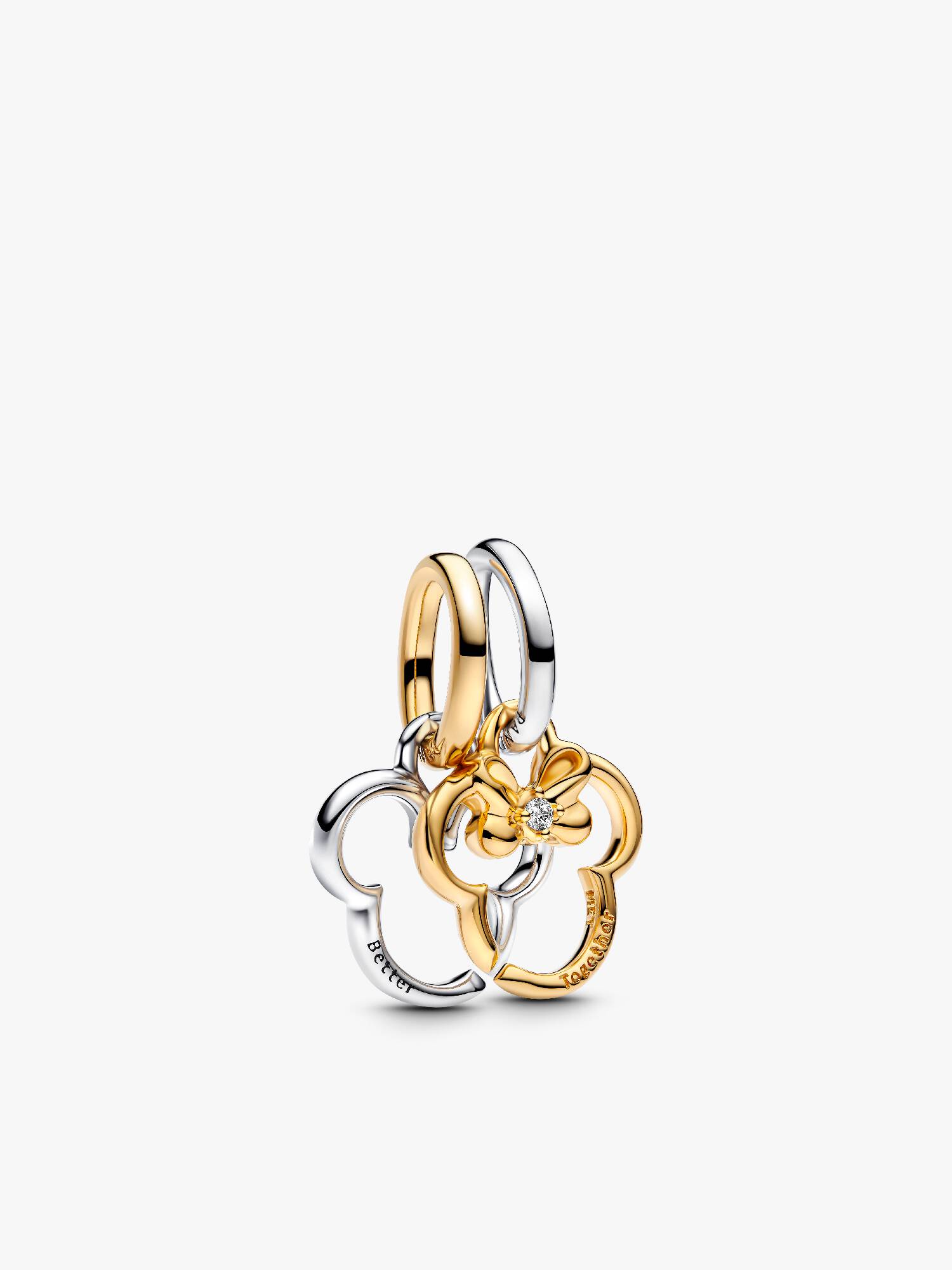 Charm Colgante Divisible Mickey Mouse & Minnie Mouse de Disney Talla única