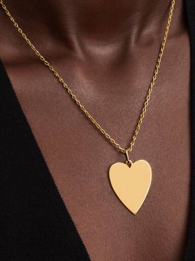 Colgante Etiqueta de Corazón Grabable Oversized
