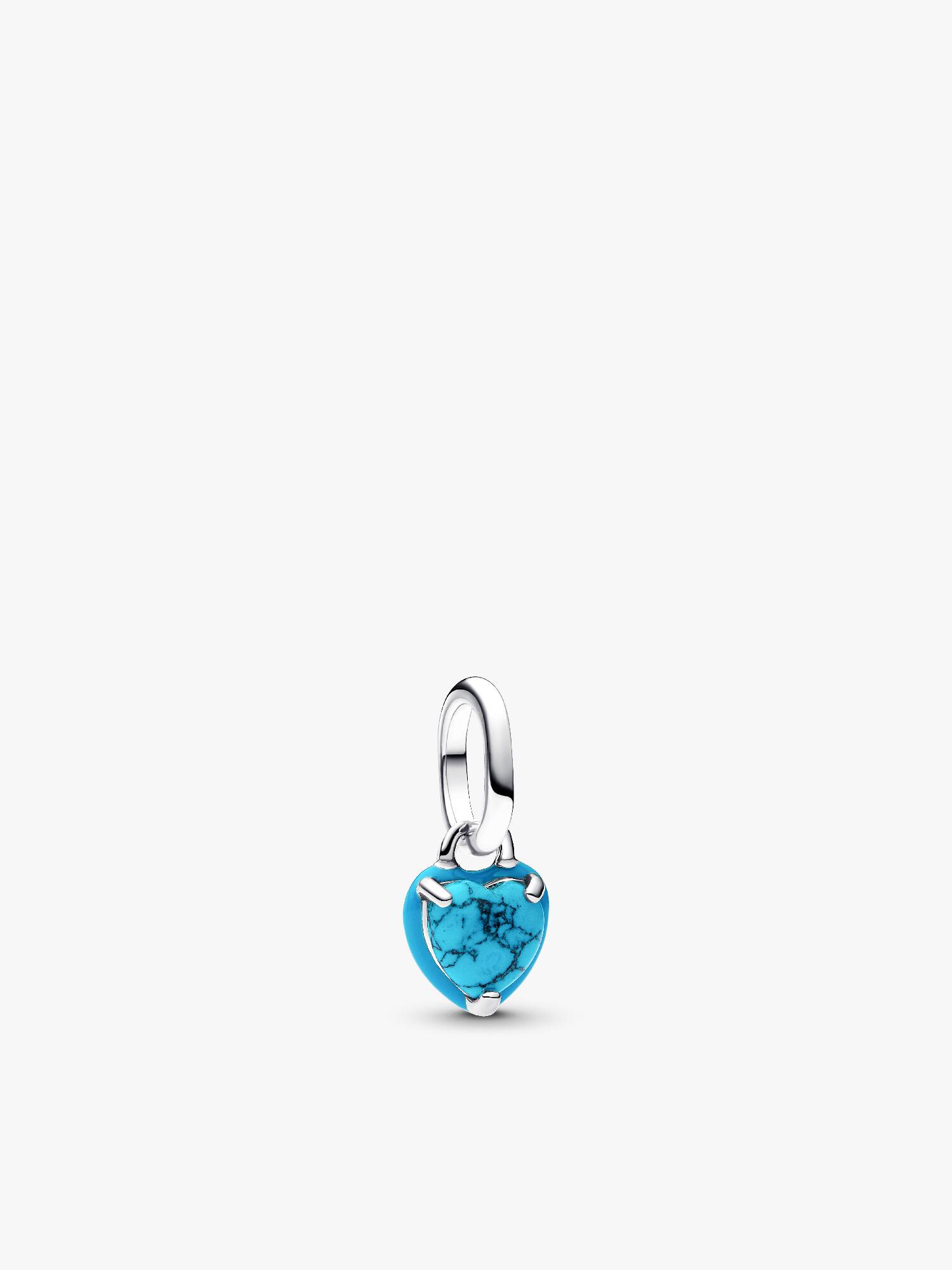 Mini Dije Colgante Corazón Turquesa