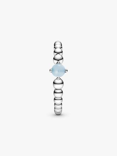 Anillo de cuentas con piedra natal de diciembre