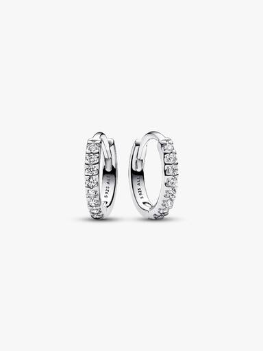 Aretes de Aro Abrazo Brillante Plata