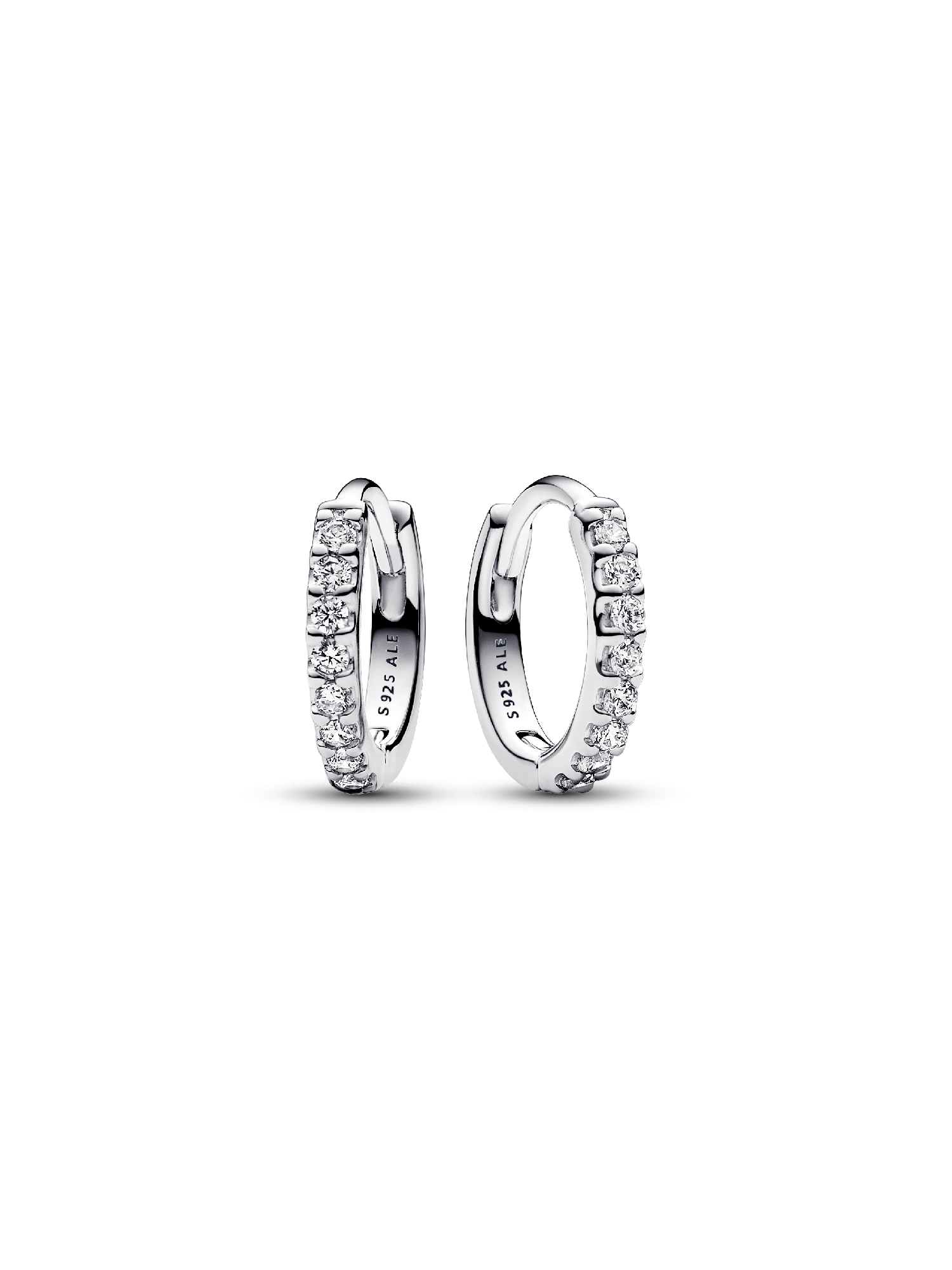 Aretes de Aro Abrazo Brillante Plata