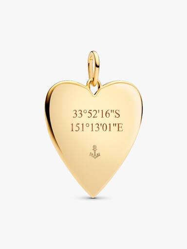 Colgante Etiqueta de Corazón Grabable Oversized