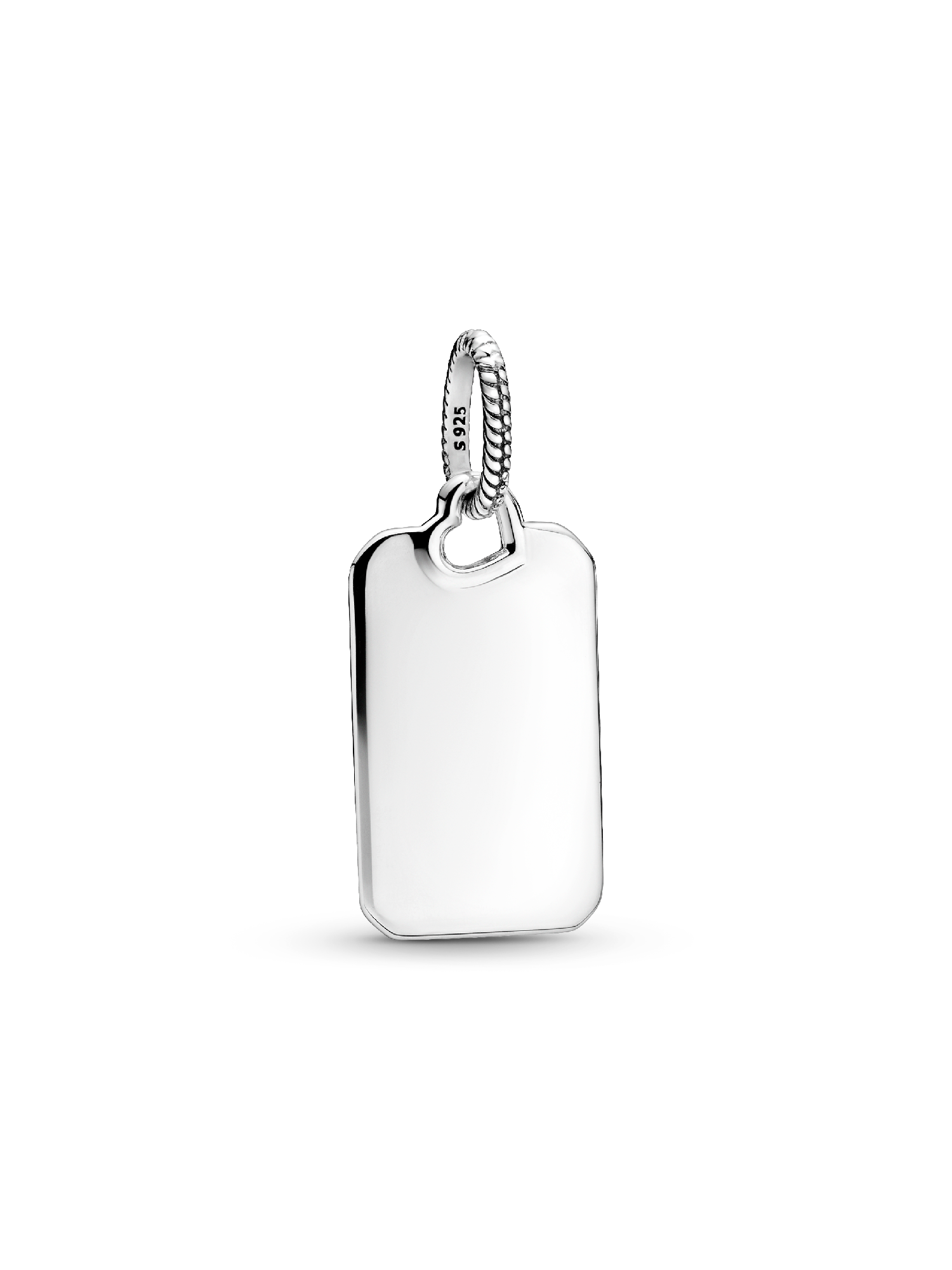 Dije Etiqueta Rectangular Para Grabar Plateado