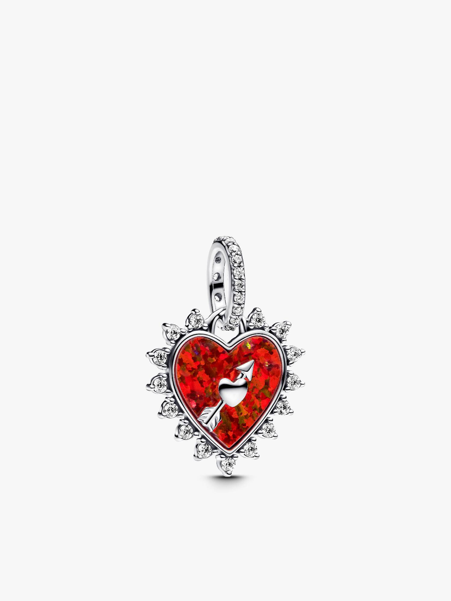 Charm Colgante Flecha Corazón Giratorio