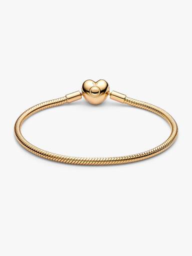Brazalete Pandora Moments Cadena de Serpiente con Cierre de Corazón