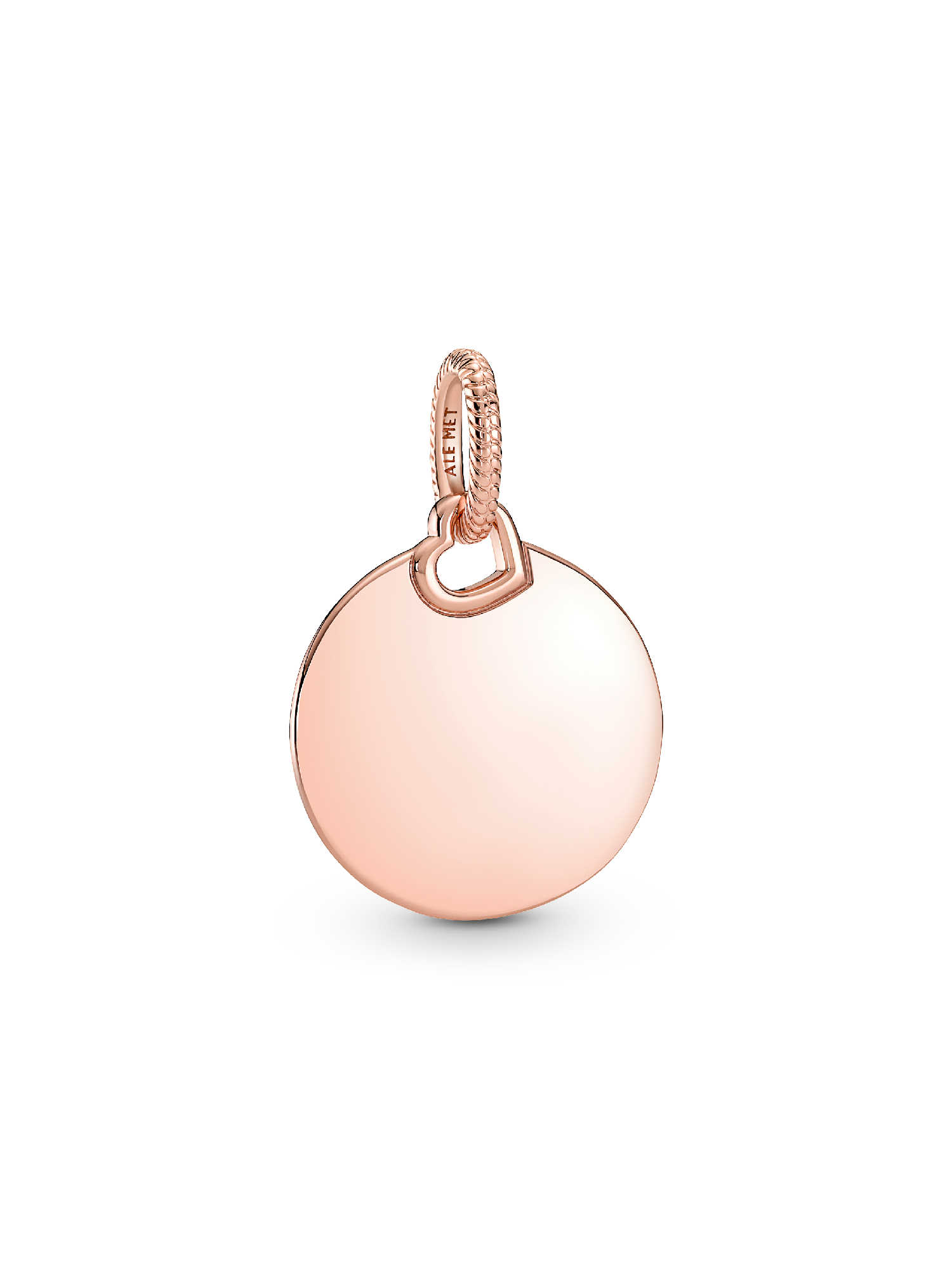 Dije Etiqueta Redonda Grabable Rosa Talla única