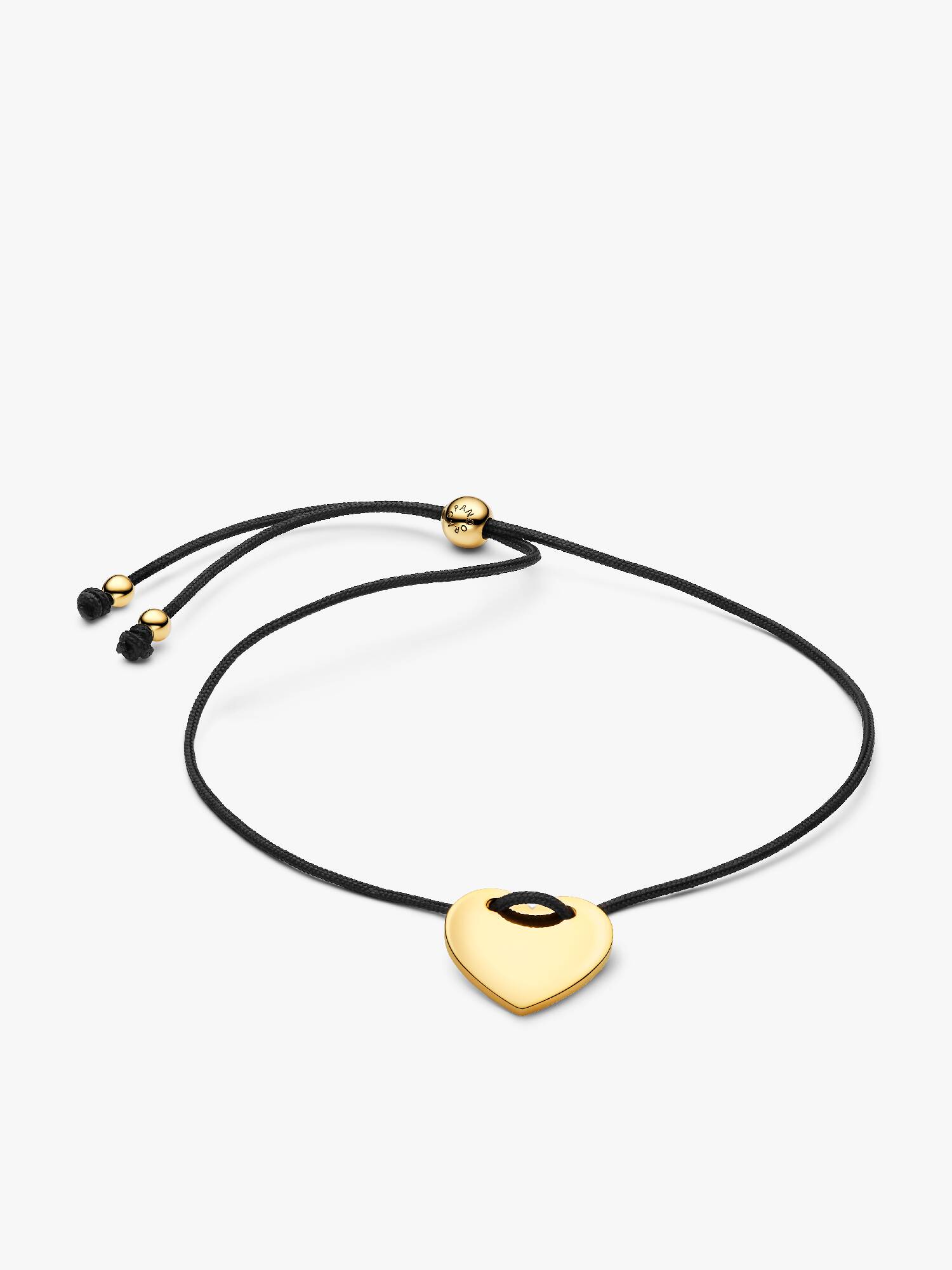 Brazalete Deslizante Corazón Negro Grabable