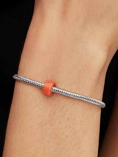 Mini Charm de Cristal de Murano Naranja