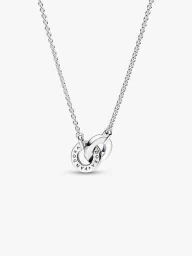 Collar Pavé Entrelazado Pandora Signature Pandora Plata Esterlina 45 cm
