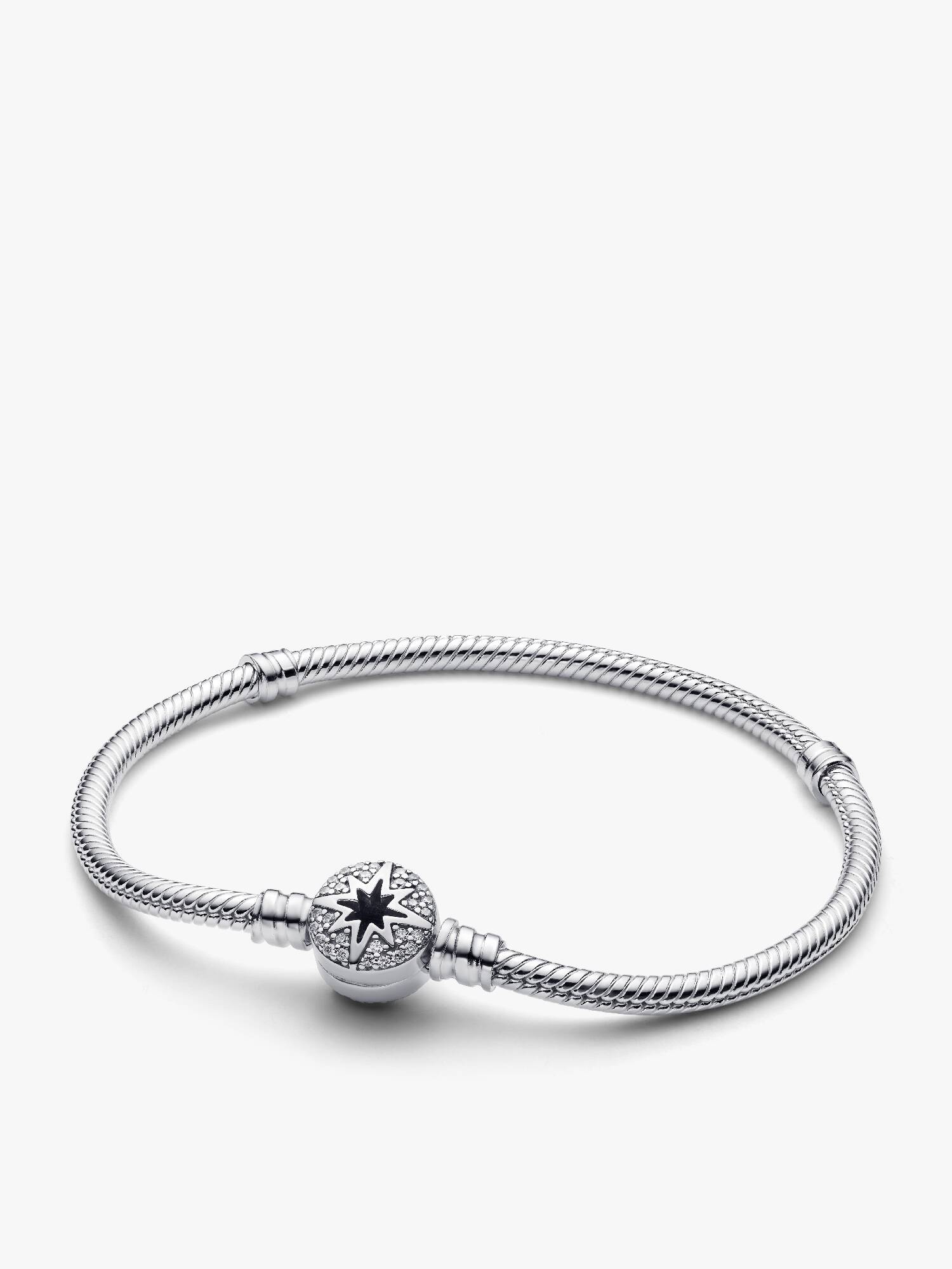 Brazalete Pandora Moments Cadena de Serpiente con Cierre de Estrella Polar 16 cm