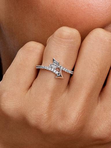 Anillo Flecha Brillante 56