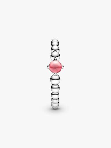 Anillo de Cuentas Rosa Pétalo