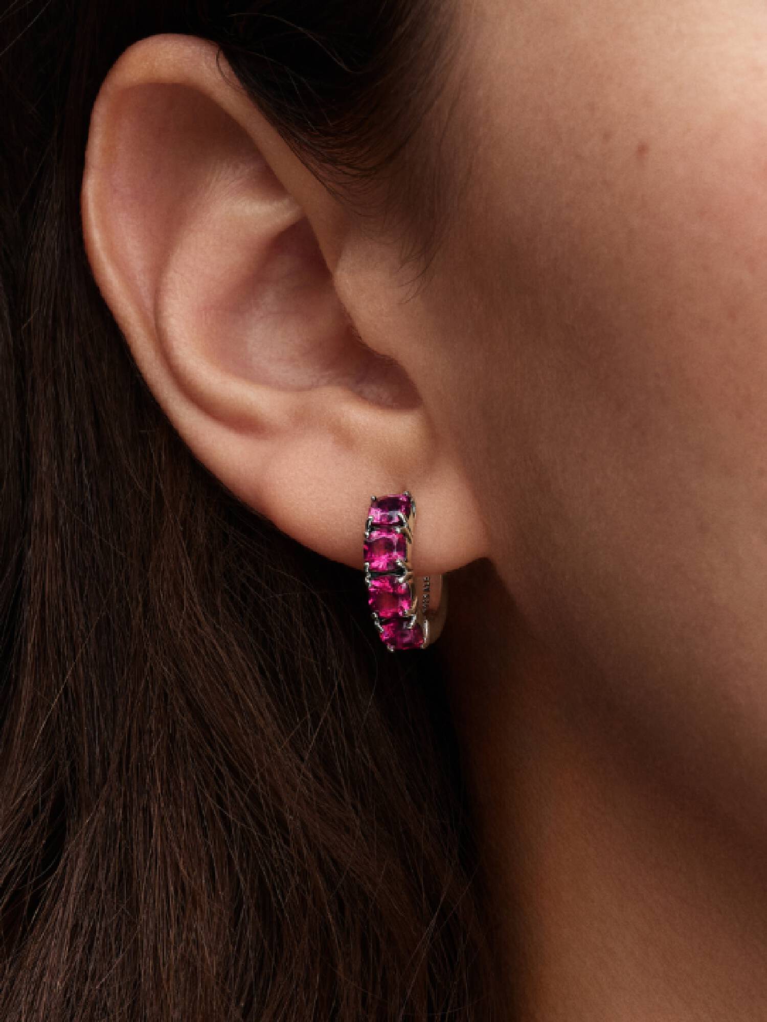 Aros de argolla rosa