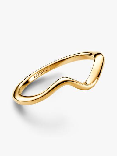 Anillo Ola Pulida Oro