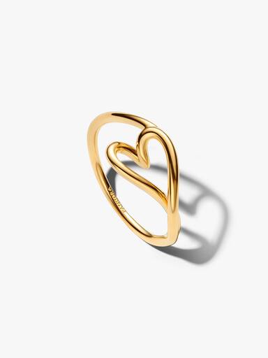 Anillo pequeño de Corazón con forma orgánica