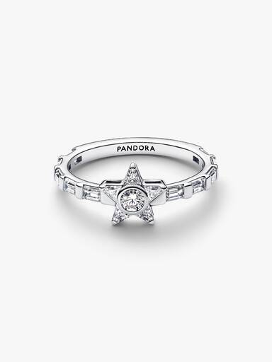 Anillo Baguette Estrella Brillante