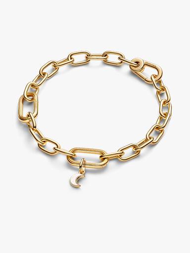 Mini Charm Colgante Luna Creciente Blanca