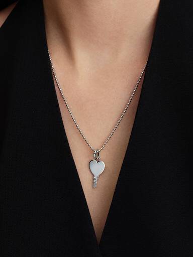 Colgante llave de Corazón Grabable