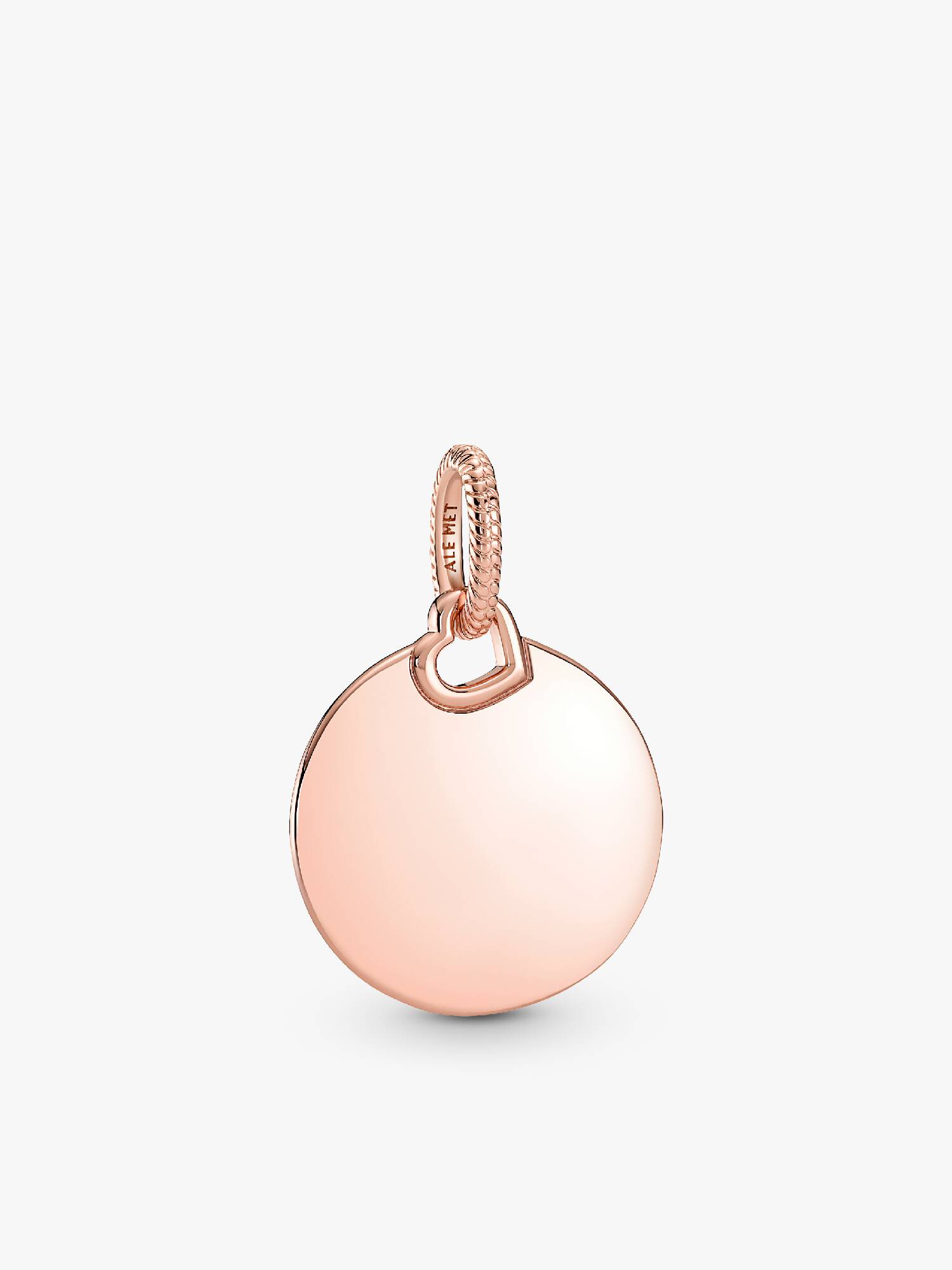 Dije Etiqueta Redonda Grabable Rosa Talla única