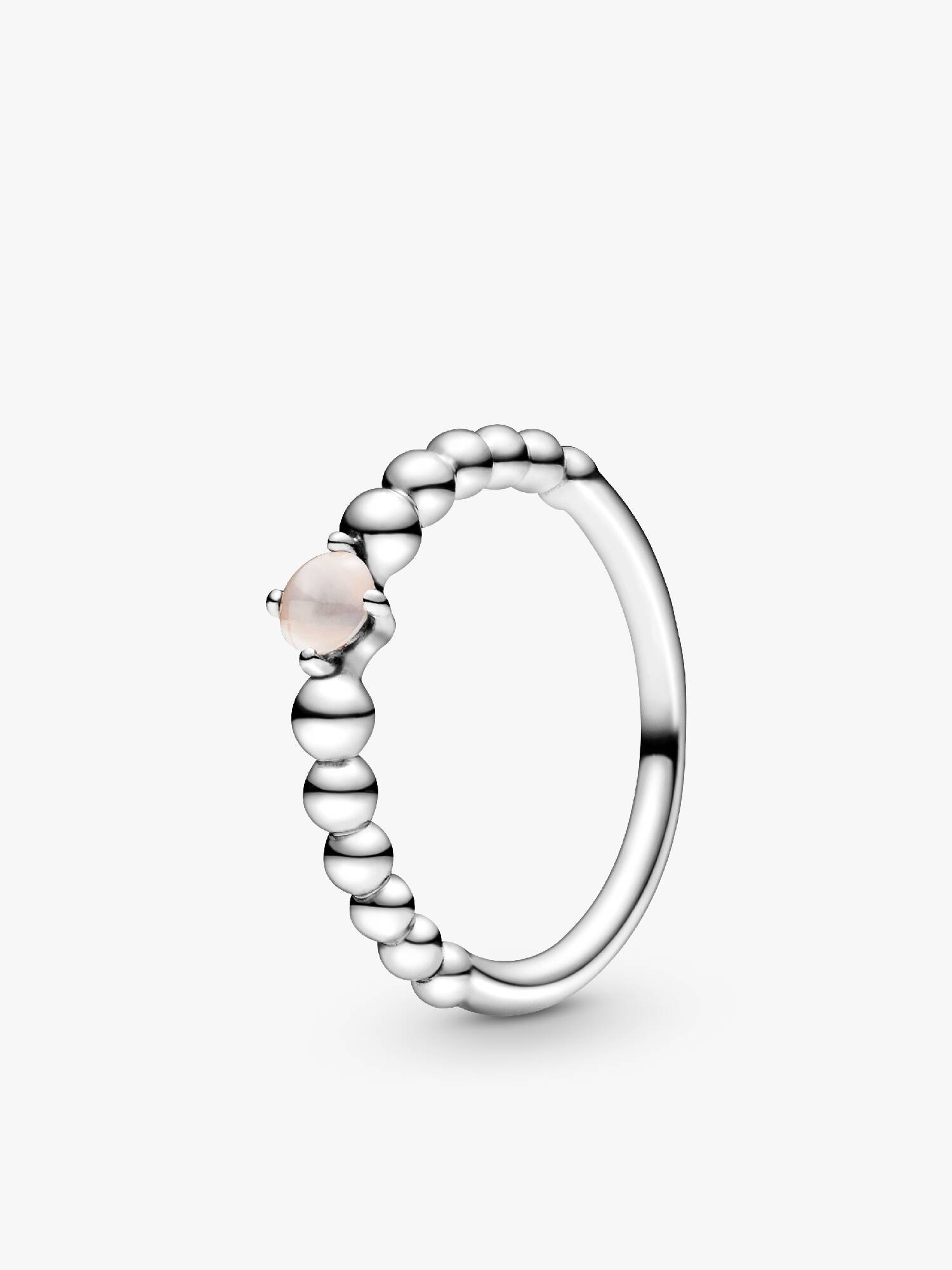 Anillo de cuentas con piedra natal de junio