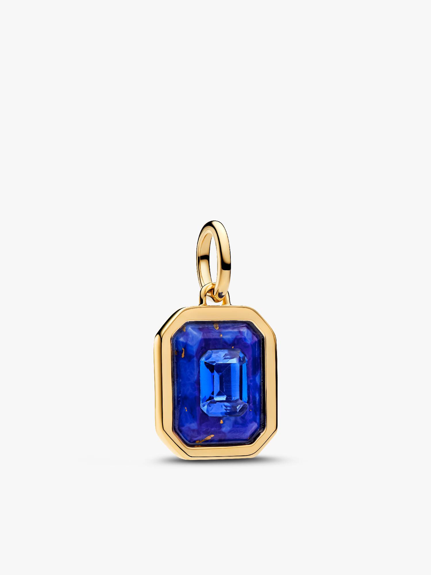 Charm colgante hexágono azul celestial