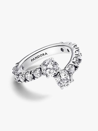 Anillo Alianza Superpuesta Brillante 48