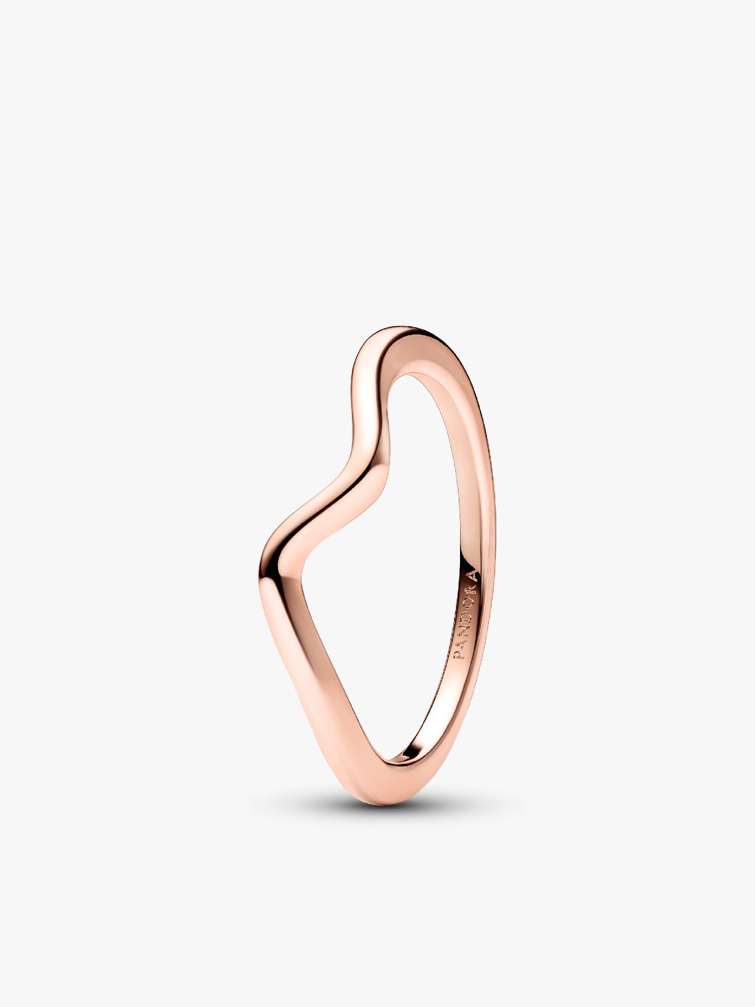 Anillo Ola Pulida Rosa