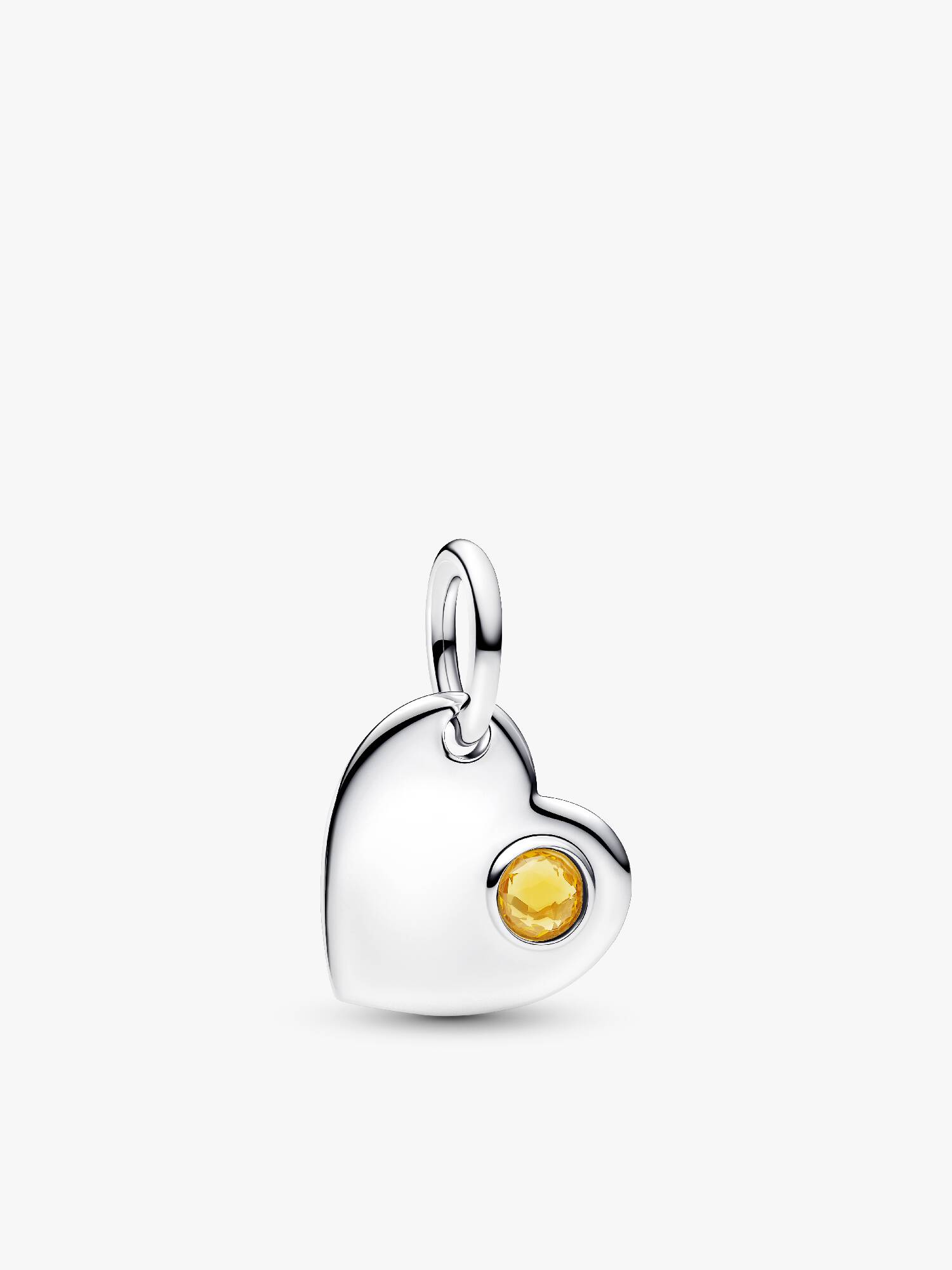Charm Colgante  Corazón Grabable de piedra color Miel