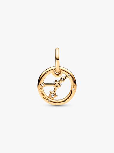 Charm Colgante Zodiaco Cáncer Bañado en Oro de 14k
