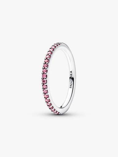 Anillo de Banda Brillante Rosa