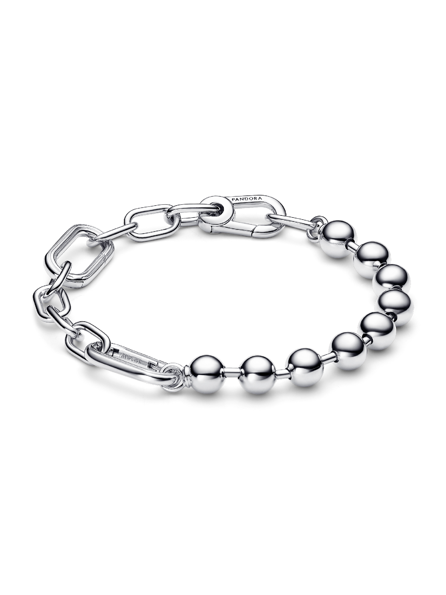 Brazalete de Eslabones Link y Cuentas Metálicas Pandora ME