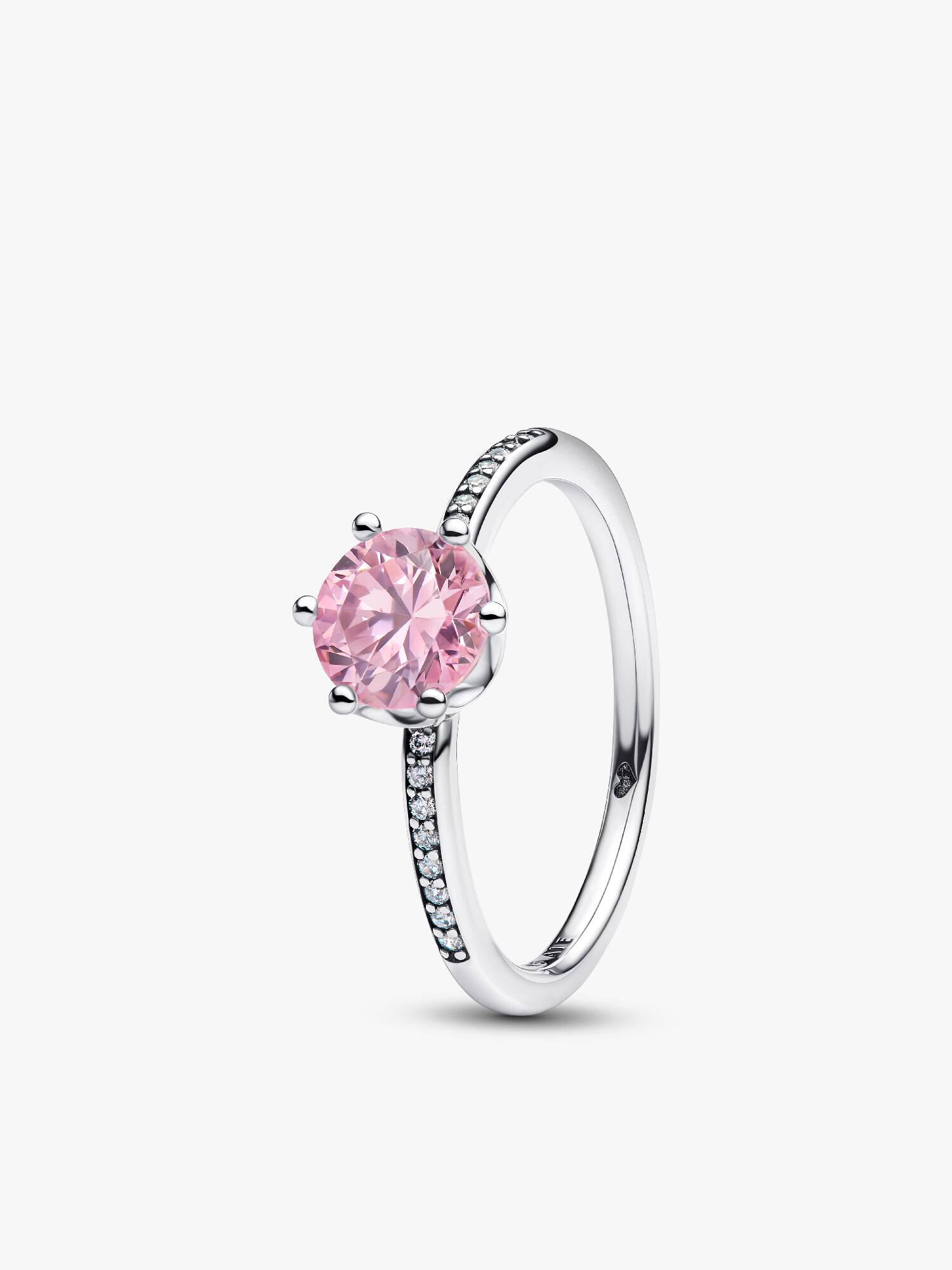 Anillo Corona Brillante Rosado