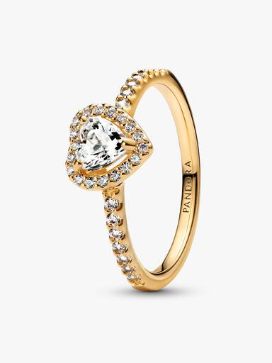 Anillo Corazón Elevado Dorado