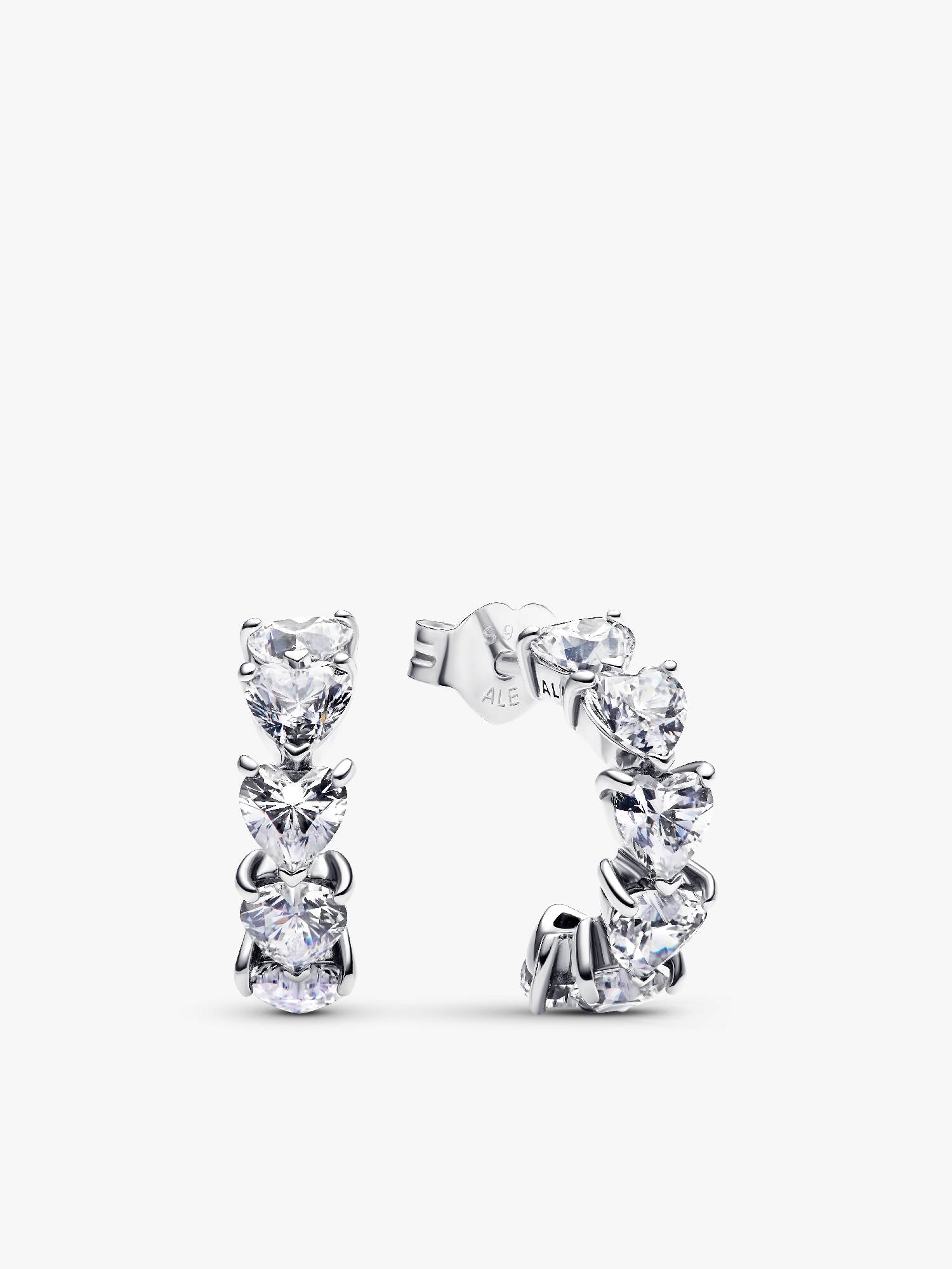 Aros tipo argolla Corazones Brillantes Talla única