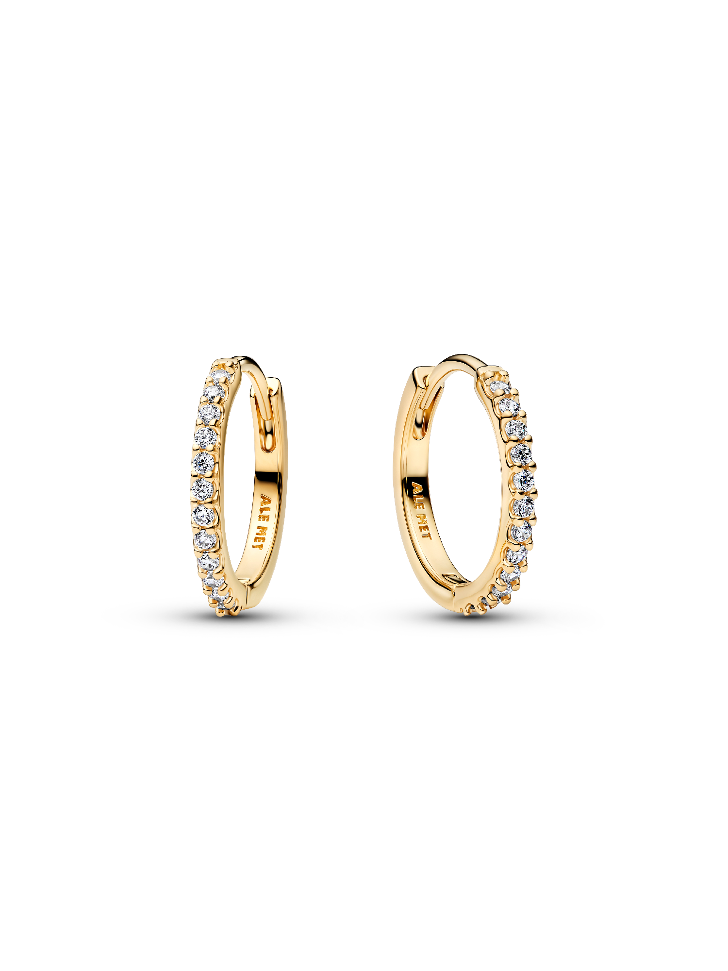 Aros de Aro Mini Brillantes