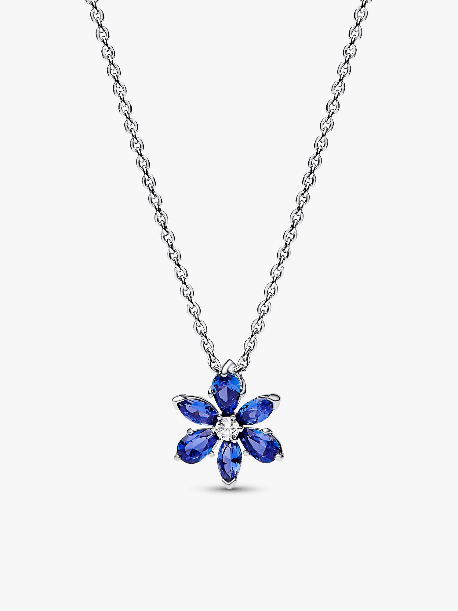 Collar Herbario Brillante Azul 45 cm