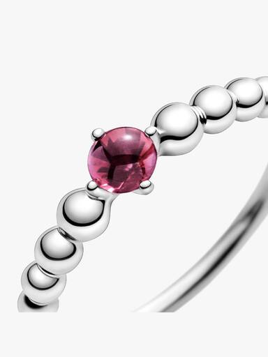 Anillo de cuentas con piedra natal de julio