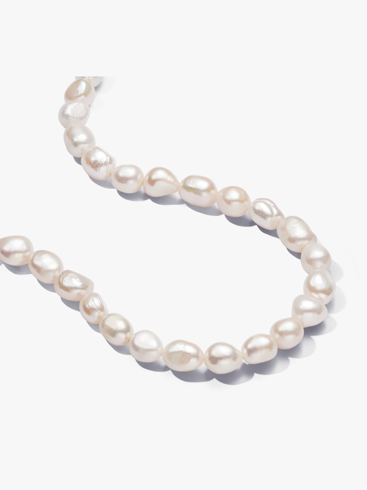 Collar Perlas Cultivadas de Agua Dulce Tratadas Barrocas con Cierre de Barra T