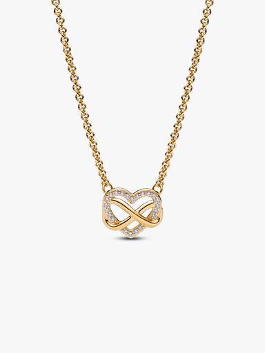 Collar Corazón Infinito Brillante