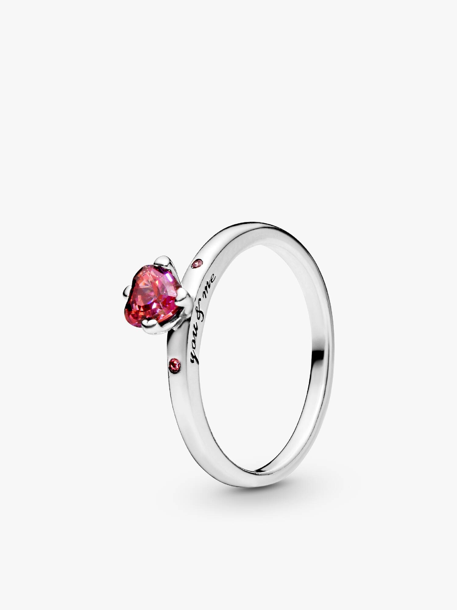 Anillo Corazón rojo reluciente