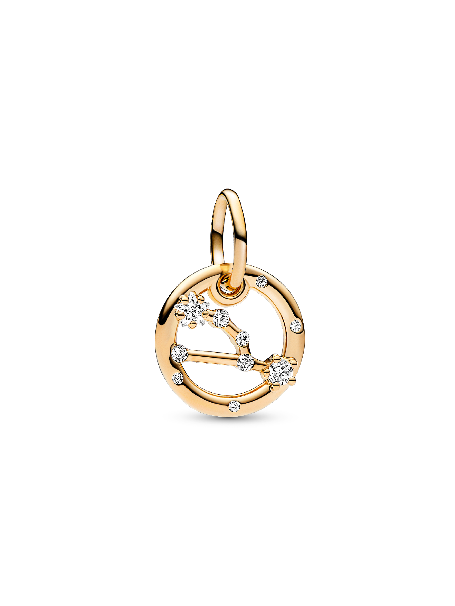 Charm Colgante Zodiaco Tauro Recubrimiento en Oro de 14k Talla única