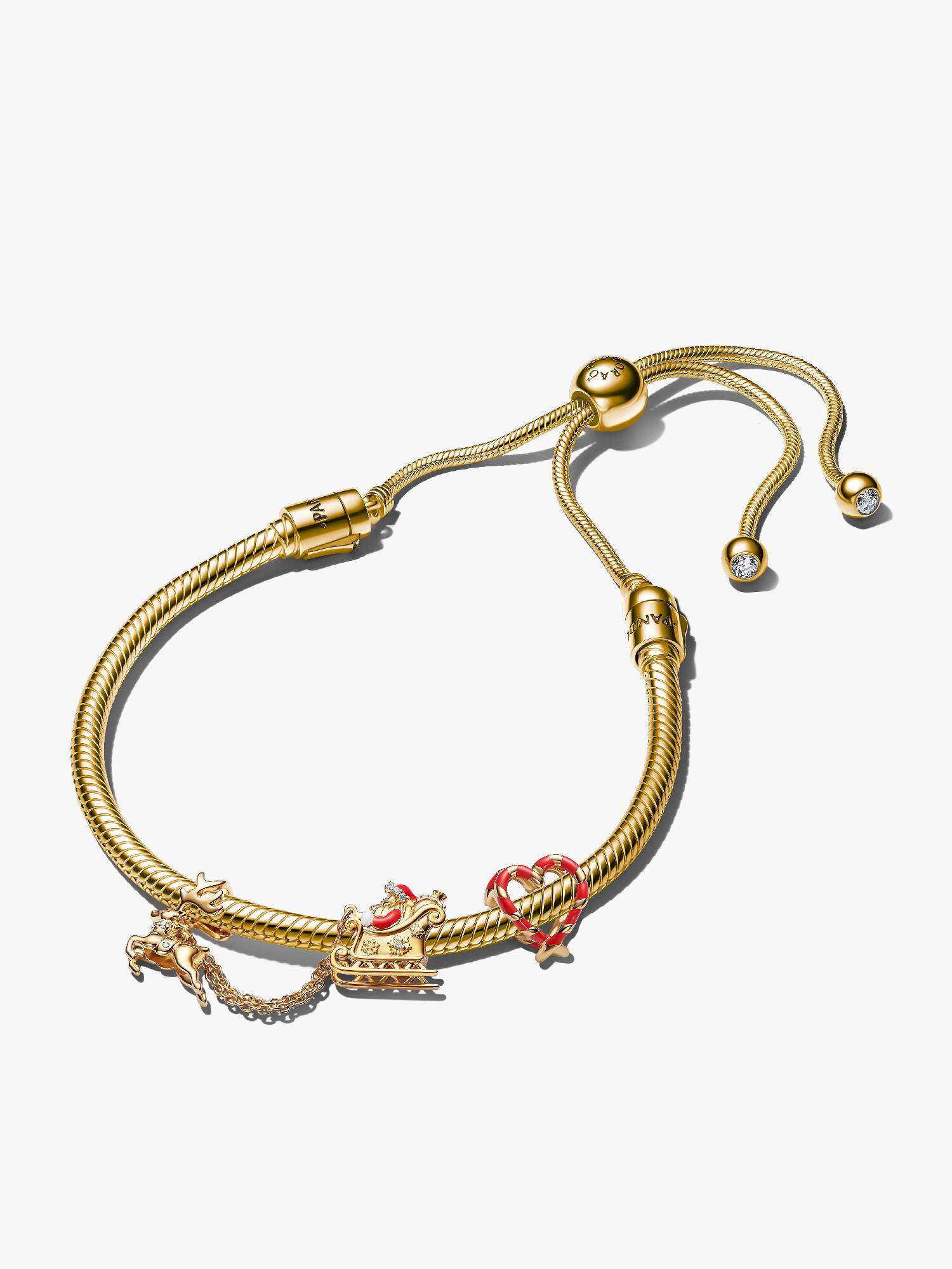 Brazalete con charms del trineo de Santa Claus
