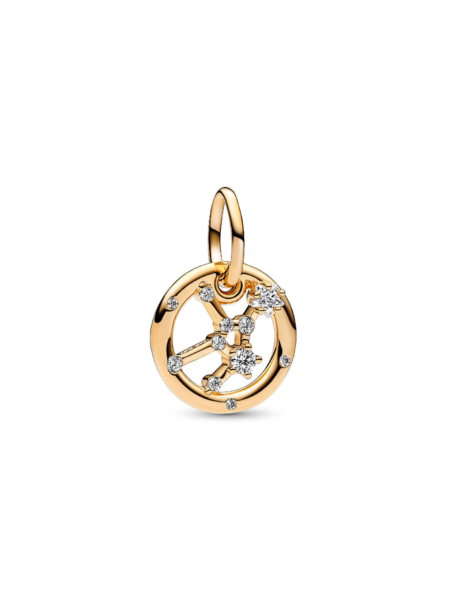 Charm Colgante Zodiaco Virgo Bañado en Oro de 14k
