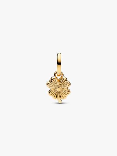 Charm colgante Trébol de cuatro hojas blanco