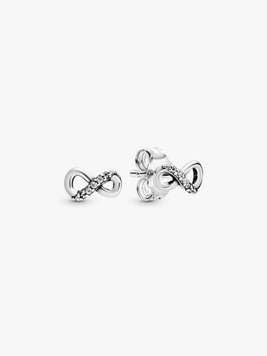 Aros de botón infinito reluciente