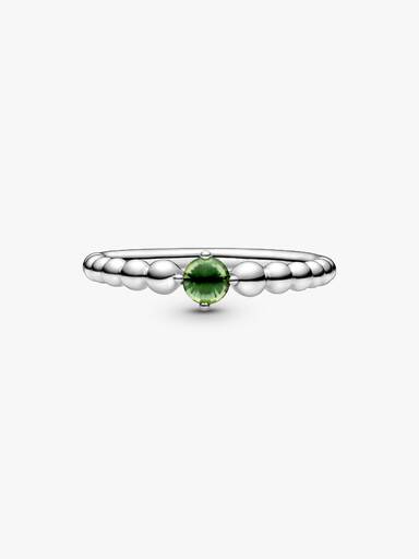 August Birthstone Beaded Ring