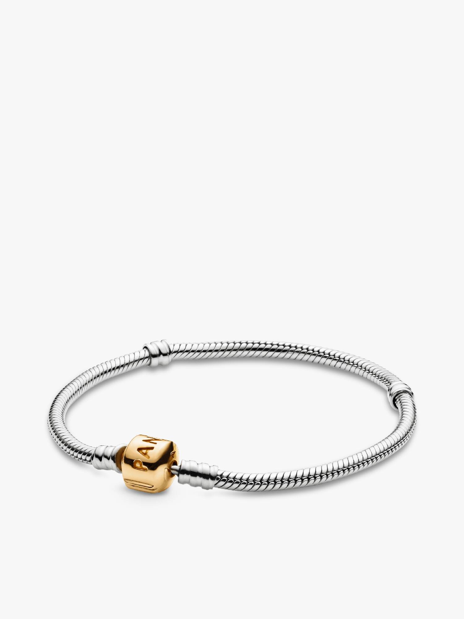 Silver bracelet, 14k lock